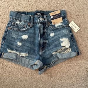 aeropostle mom short denim shorts